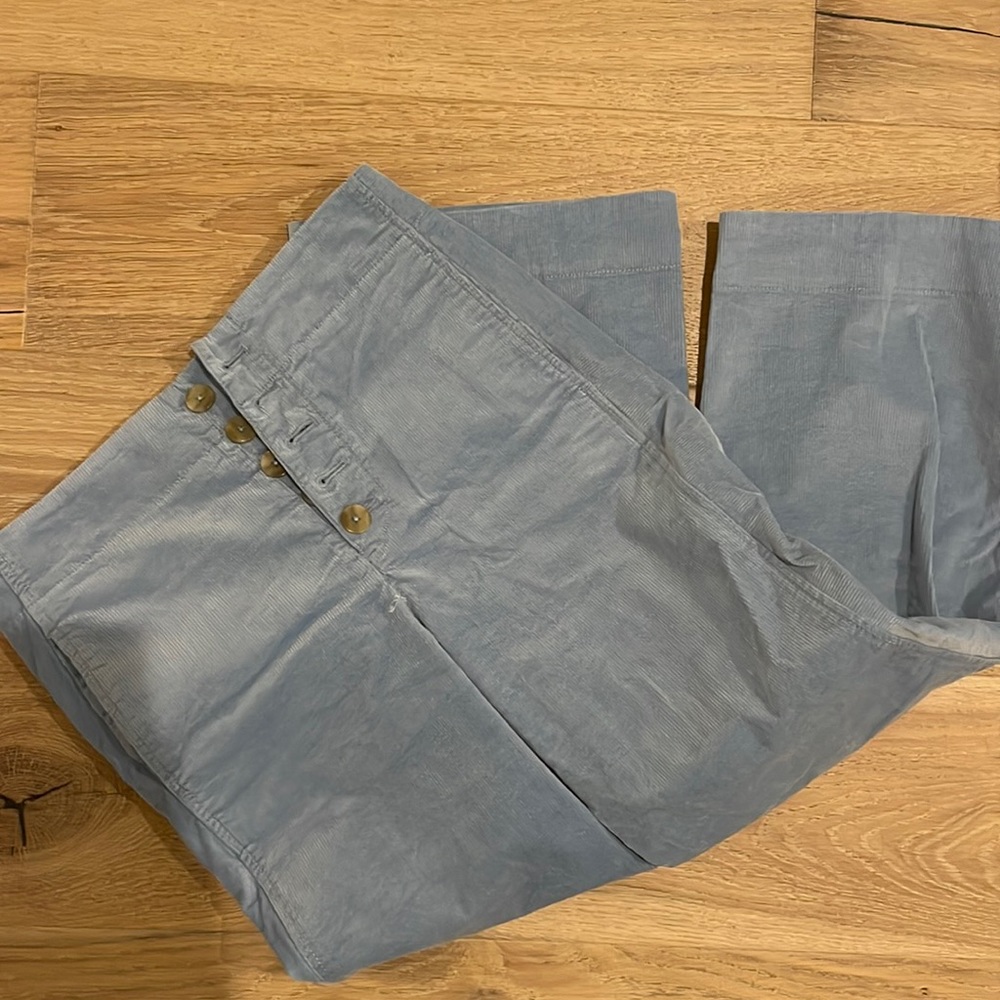 Anthropologie size 6 blue wide leg cords